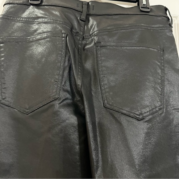 NWT Express High Waisted Black Coated Straight Ankle Jeans in Size 14S - Picture 8 of 8